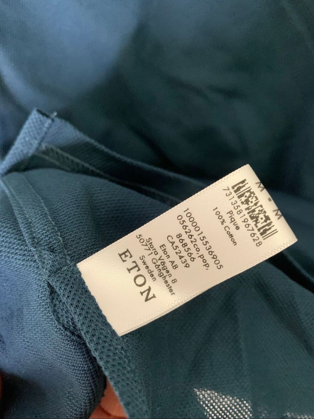 Eton 100% cotton contemporary polo men's size small NEW WITH TAGS - Picture 5 of 5